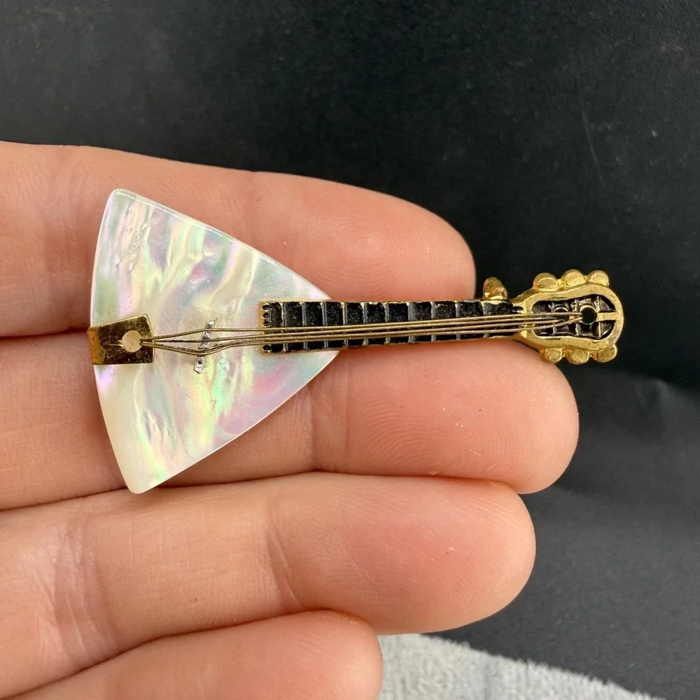 Vintage Mother‎ of Pearl Germany Guitar Balalaika String Instrument